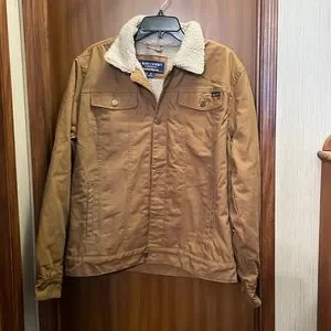 Men's BASS CREEK OUTFITTERS workwear tan fleece lined Size M